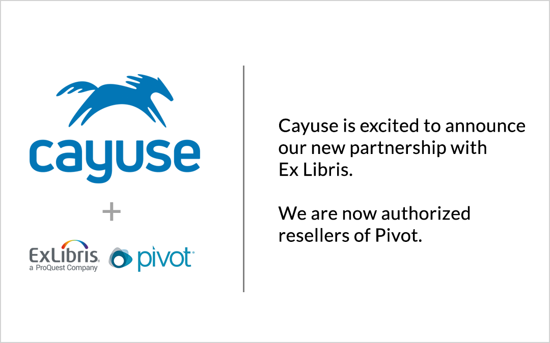 Cayuse Signs Pivot Reseller Agreement with Ex Libris