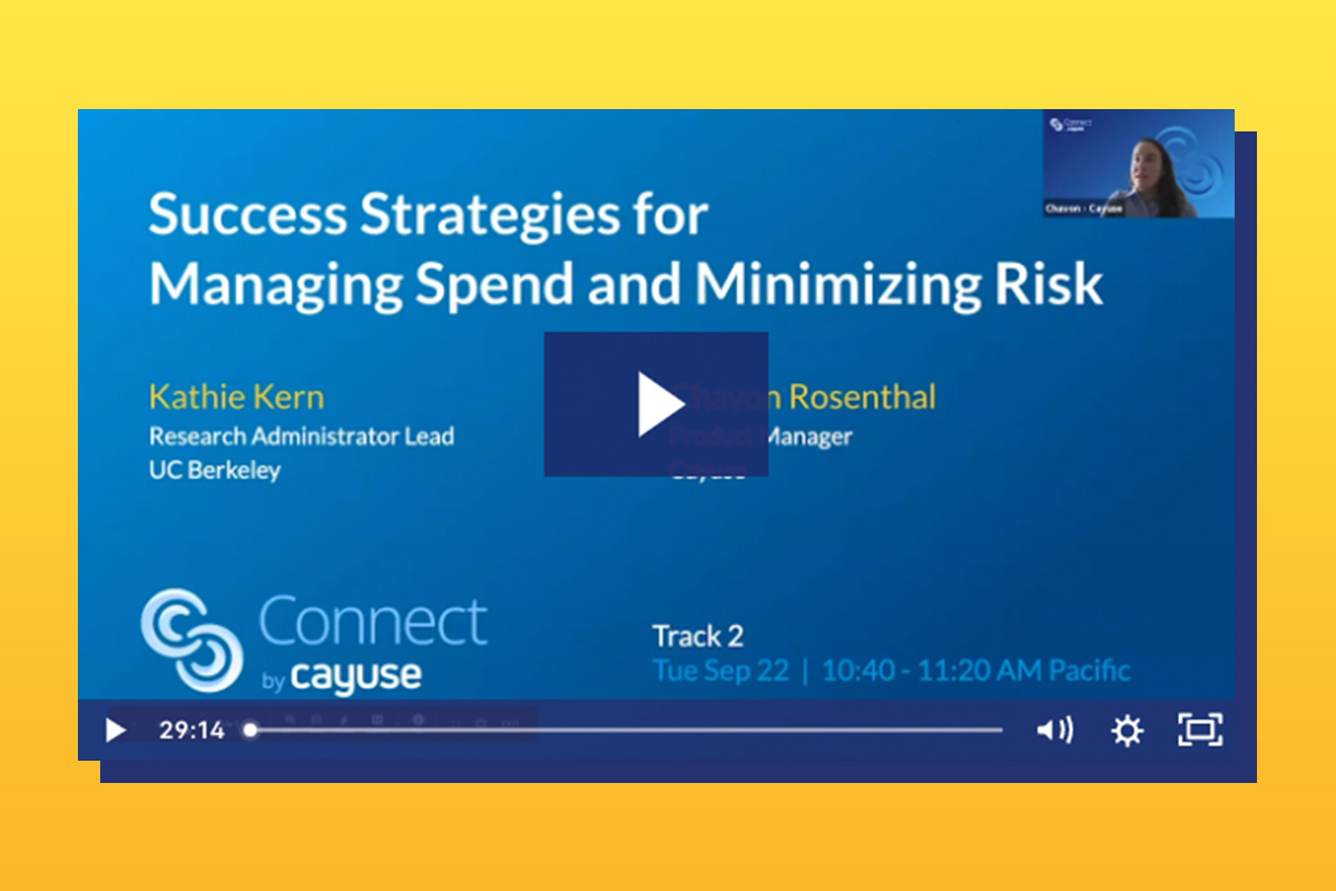 Success strategies for managing spend and minimizing risk webinar