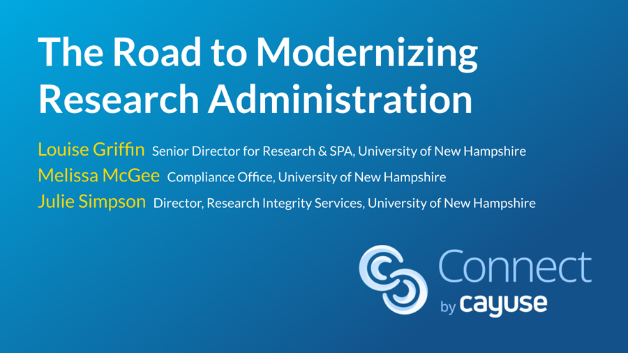 The road to modernizing research administration