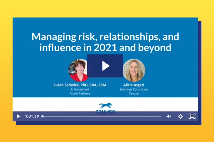Managing risk, relationships, and influence in 2021 and beyond - FCOI webinar