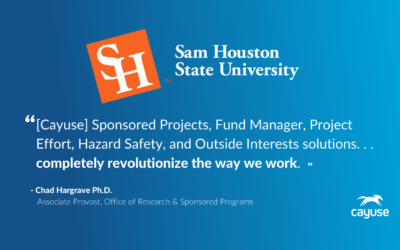 Sam Houston State University revolutionizes its ways of working  with the Cayuse Research Platform