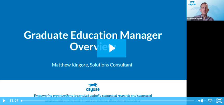 Cayuse PhD Manager demo