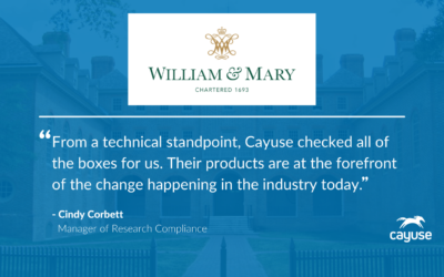 William and Mary Invests in Compliance, Data Integrity, and Better Workflows with Cayuse