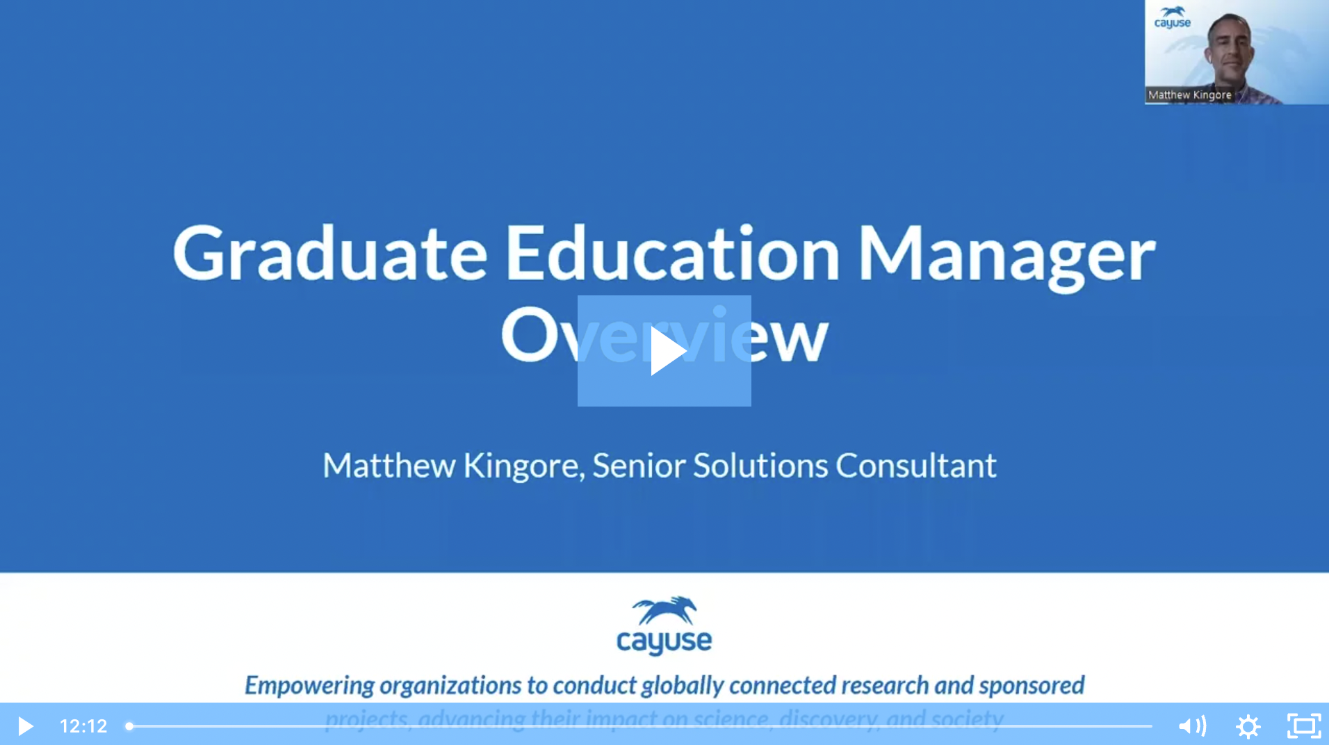 Thumbnail of Graduate Education Manager demo